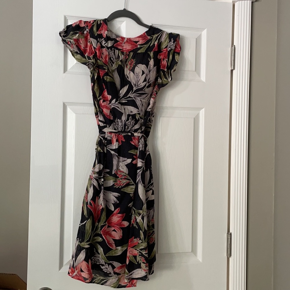 French Connection FLORETA SHADOW WRAP DRESS 0 - Picture 5 of 7